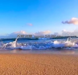 微信8.0视频素材 海浪海边风景拍打沙滩浪花 海浪声音